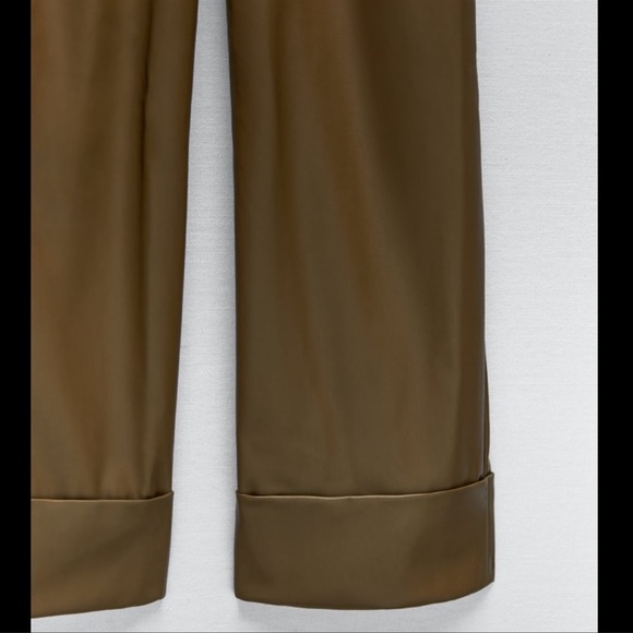 ZARA FAUX LEATHER JUMPSUIT | SIZE: XL | NWT - Picture 6 of 8